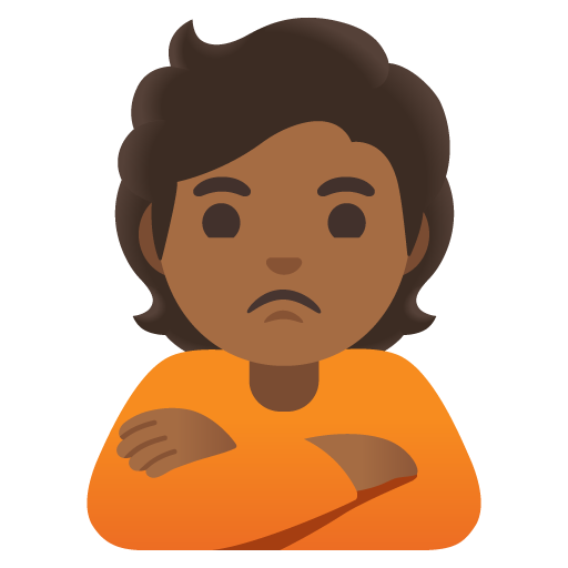 Pessoa Fazendo Bico: Pele Morena Escura para Google 17.0