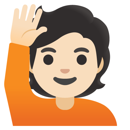 Pessoa Levantando A Mão: Pele Clara para Google 17.0