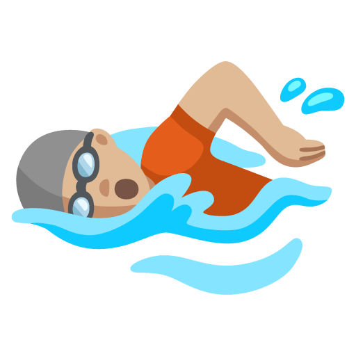 Pessoa Nadando: Pele Morena Clara para Google 17.0