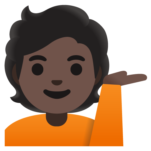 Pessoa Com A Palma Virada Para Cima: Pele Escura para Google 17.0