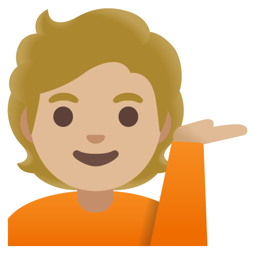 Pessoa Com A Palma Virada Para Cima: Pele Morena Clara para Google 17.0