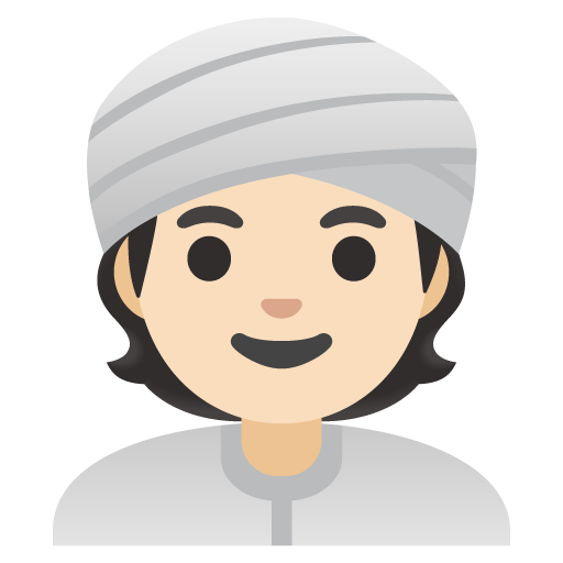Pessoa Com Turbante: Pele Clara para Google 17.0