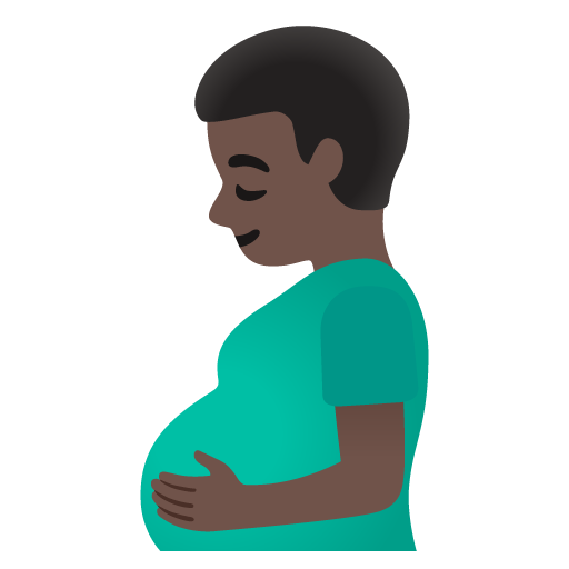Pregnant Man: Dark Skin Tone for Google 17.0