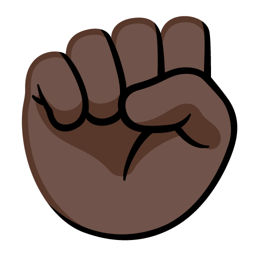 Punho Levantado: Pele Escura para Google 17.0