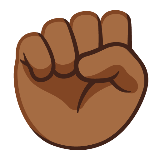 Punho Levantado: Pele Morena Escura para Google 17.0