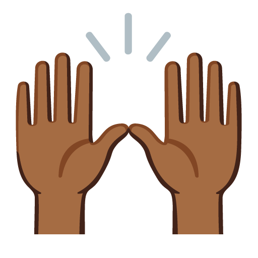 Mãos Para Cima: Pele Morena Escura para Google 17.0