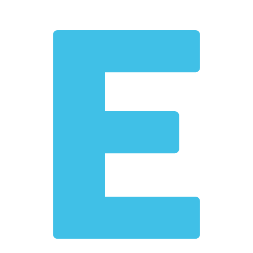 Регіональний індикатор Символ Буква E для Google 17.0