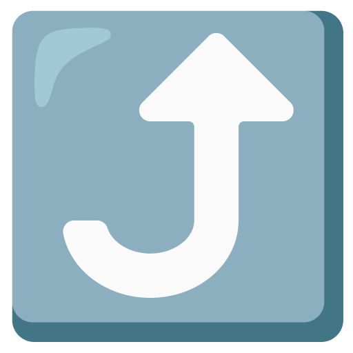 Стрілка вправо з поворотом вгору для Google 17.0