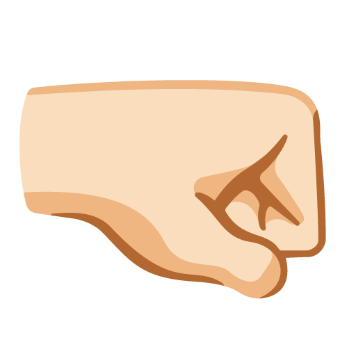 Punho Direito: Pele Clara para Google 17.0