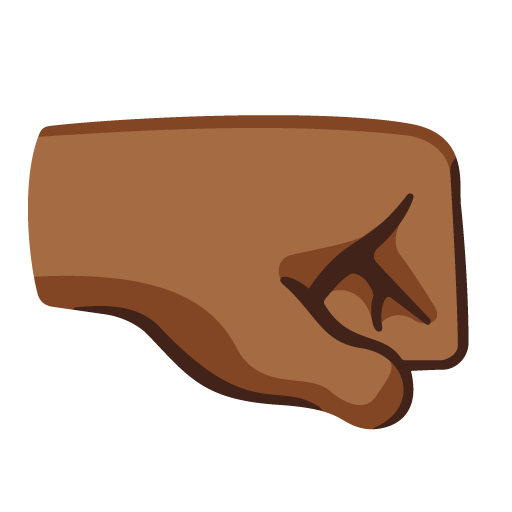 Punho Direito: Pele Morena Escura para Google 17.0