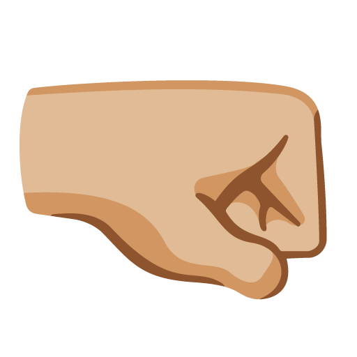 Punho Direito: Pele Morena Clara para Google 17.0