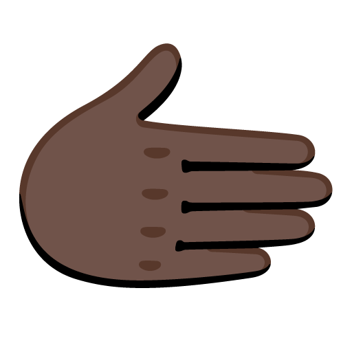 Рука праворуч: дуже темний тон шкіри для Google 17.0