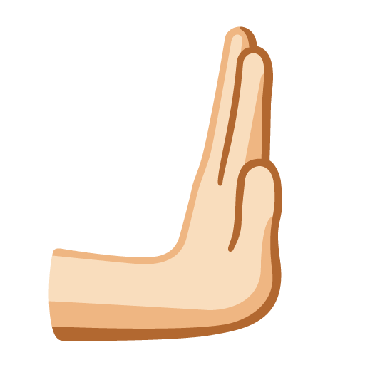 Штовхаюча рука вправо: світлий тон шкіри для Google 17.0