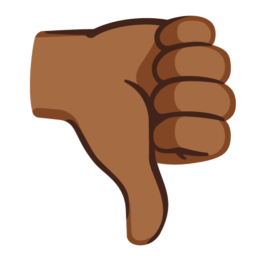 Polegar Para Baixo: Pele Morena Escura para Google 17.0