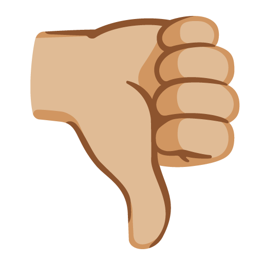 Polegar Para Baixo: Pele Morena Clara para Google 17.0