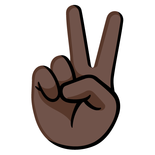 Mão Em V De Vitória: Pele Escura para Google 17.0