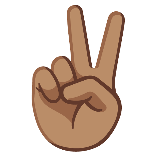 Mão Em V De Vitória: Pele Morena para Google 17.0