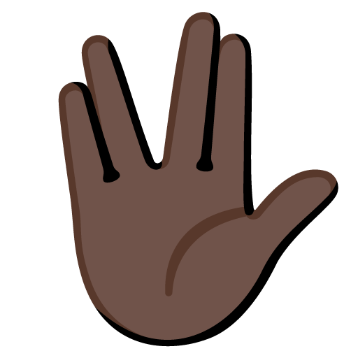 Saudação Vulcana: Pele Escura para Google 17.0