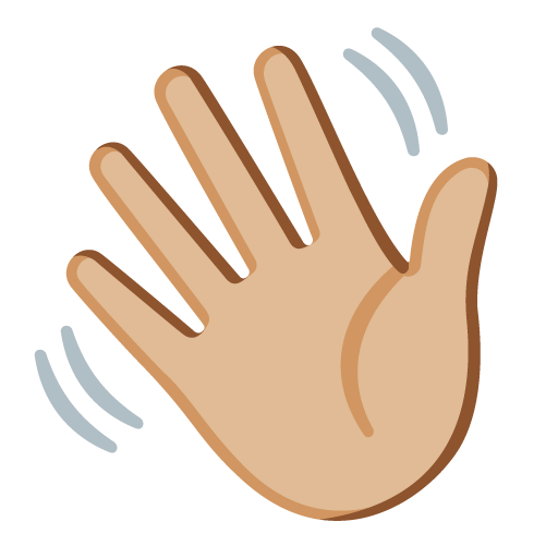 Mão Acenando: Pele Morena Clara para Google 17.0
