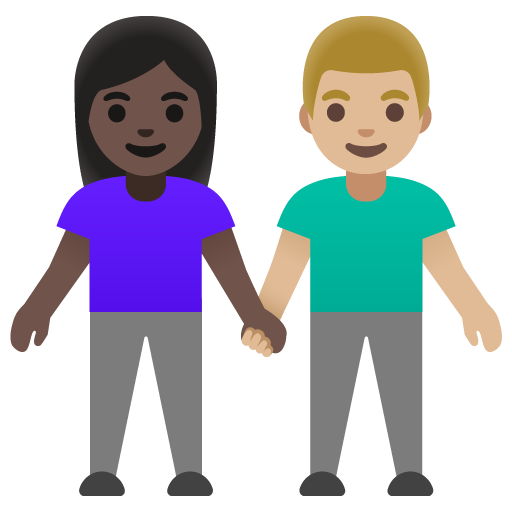 Mulher And Homem Holding Hands: Pele Escura, Pele Morena Clara para Google 17.0