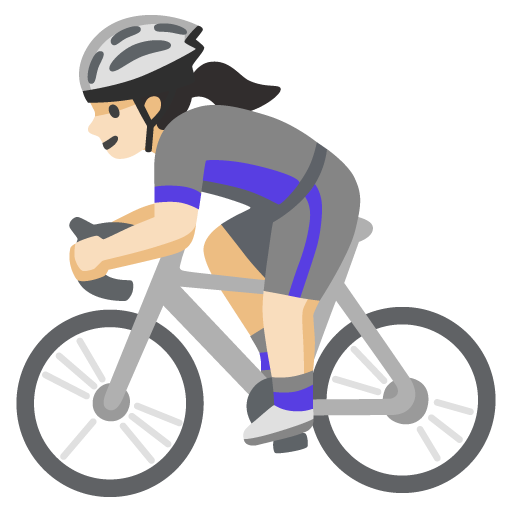 Mulher Ciclista: Pele Clara para Google 17.0