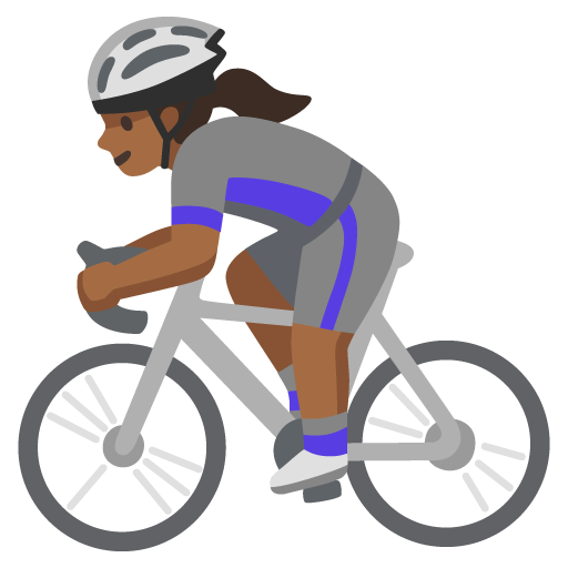 Mulher Ciclista: Pele Morena Escura para Google 17.0