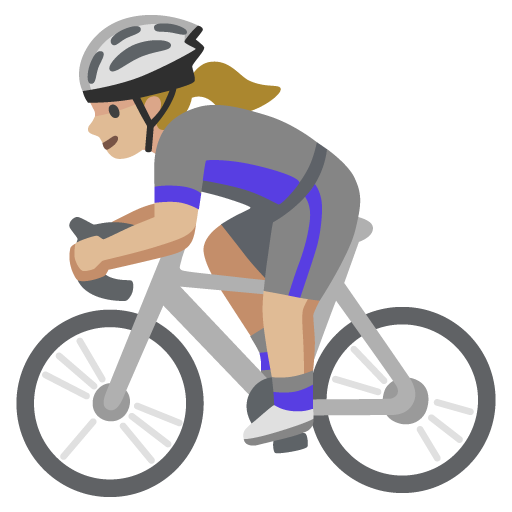 Mulher Ciclista: Pele Morena Clara para Google 17.0