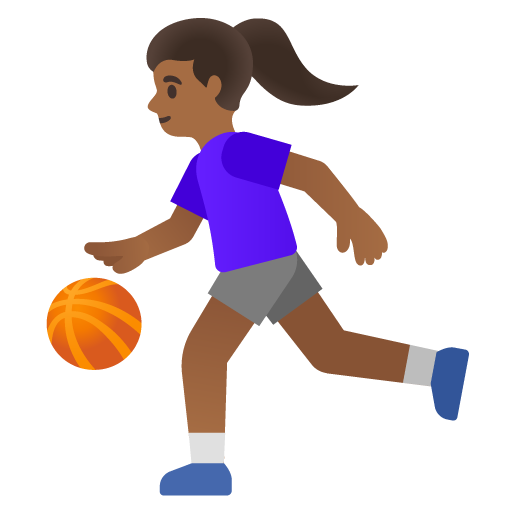 Mulher Jogando Basquete: Pele Morena Escura para Google 17.0