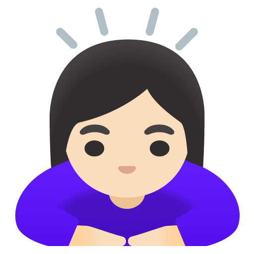 Perempuan menunduk: ton kulit cerah untuk Google 17.0