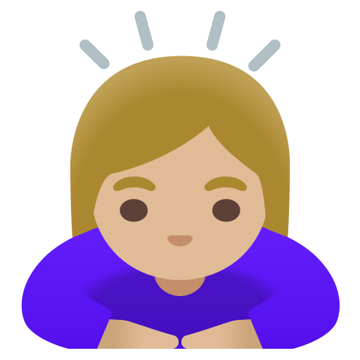 Perempuan menunduk: ton kulit sederhana cerah untuk Google 17.0