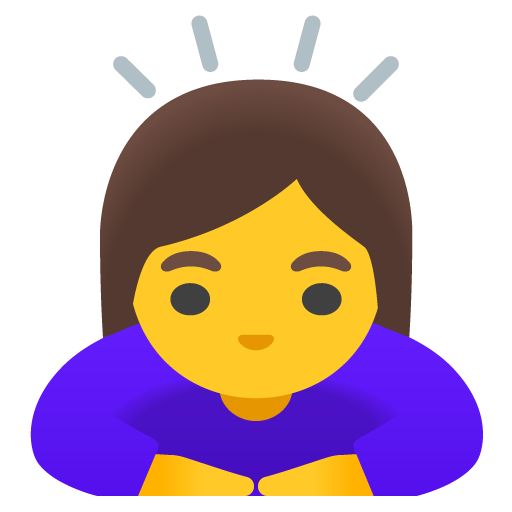 सर झुकाती महिला Google 17.0 के लिए