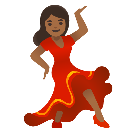 Mulher Dançando: Pele Morena Escura para Google 17.0