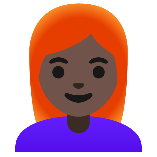 Mulher: Pele Escura, Cabelo Vermelho para Google 17.0