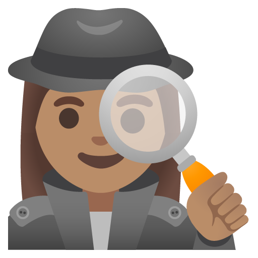 Detektif wanita: warna kulit sedang untuk Google 17.0