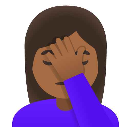 Mulher Decepcionada: Pele Morena Escura para Google 17.0