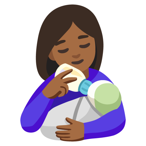 Mulher Alimentando Bebê: Pele Morena Escura para Google 17.0