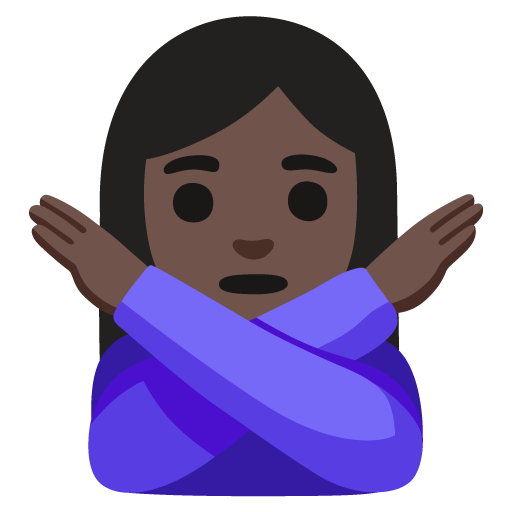 Mulher Fazendo Gesto De “Não”: Pele Escura para Google 17.0