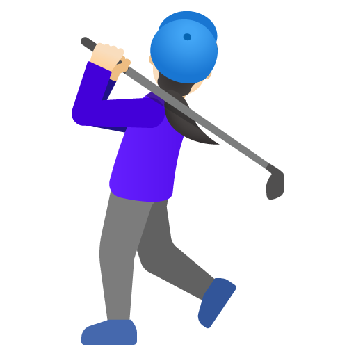 Жінка грає в гольф: дуже світлий тон шкіри для Google 17.0