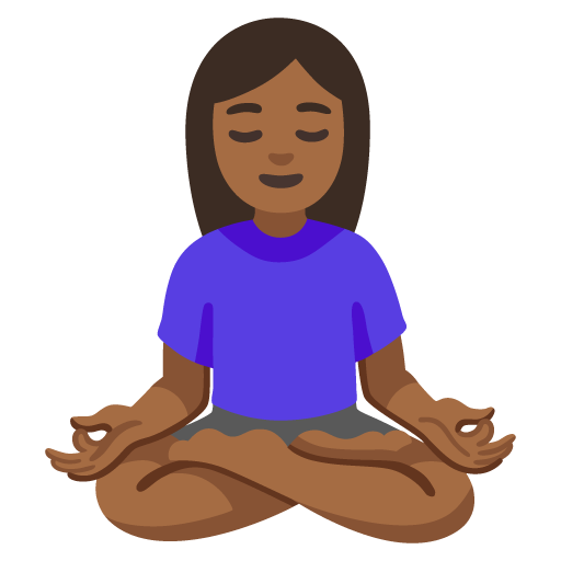 Жінка в позі лотоса: темний тон шкіри для Google 17.0