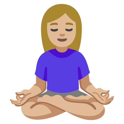 Жінка в позі лотоса: світлий тон шкіри для Google 17.0