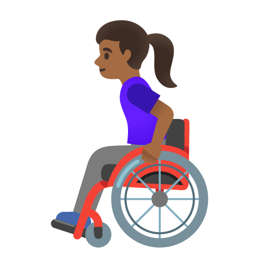 Mulher Em Cadeira De Rodas Manual: Pele Morena Escura para Google 17.0