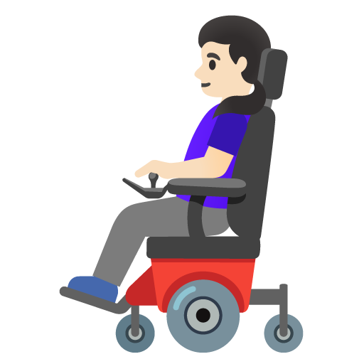 Mulher Em Cadeira De Rodas Motorizada: Pele Clara para Google 17.0