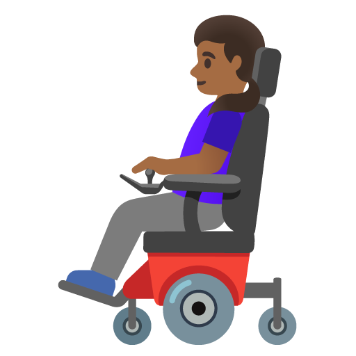 Mulher Em Cadeira De Rodas Motorizada: Pele Morena Escura para Google 17.0