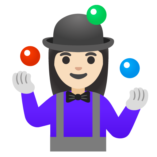 Mulher Malabarista: Pele Clara para Google 17.0