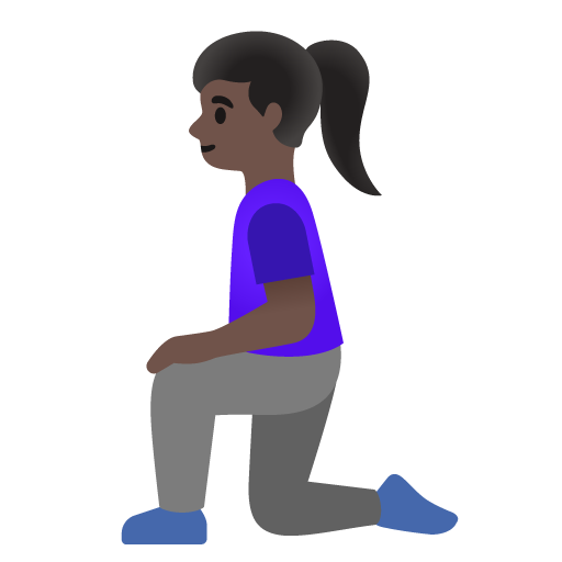 Mulher Ajoelhando: Pele Escura para Google 17.0