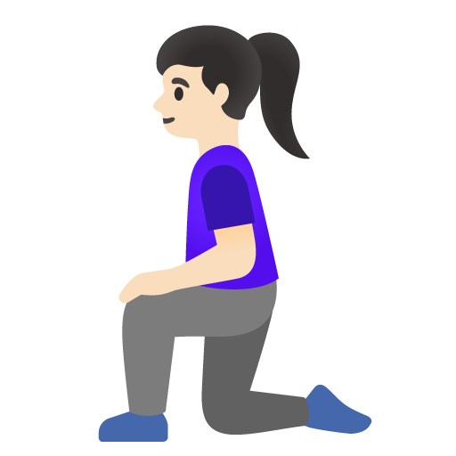 Mulher Ajoelhando: Pele Clara para Google 17.0