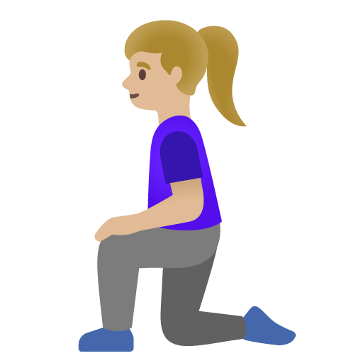 Mulher Ajoelhando: Pele Morena Clara para Google 17.0