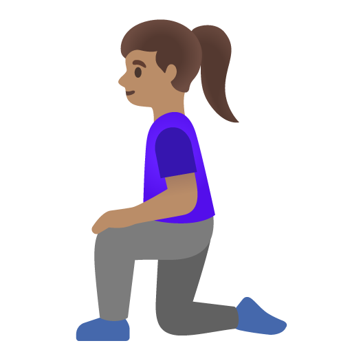 Mulher Ajoelhando: Pele Morena para Google 17.0