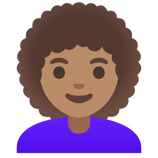 Mulher: Pele Morena, Cabelo Cacheado para Google 17.0