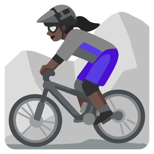 Mulher Fazendo Mountain Bike: Pele Escura para Google 17.0